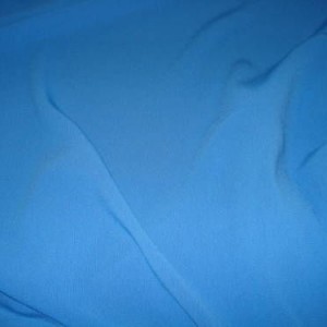 Blue Polyester Georgette Plain Dye Fabric 60" wide, 10m